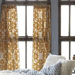 NEW Anthropologie Coqo Floral curtains (4 panels)